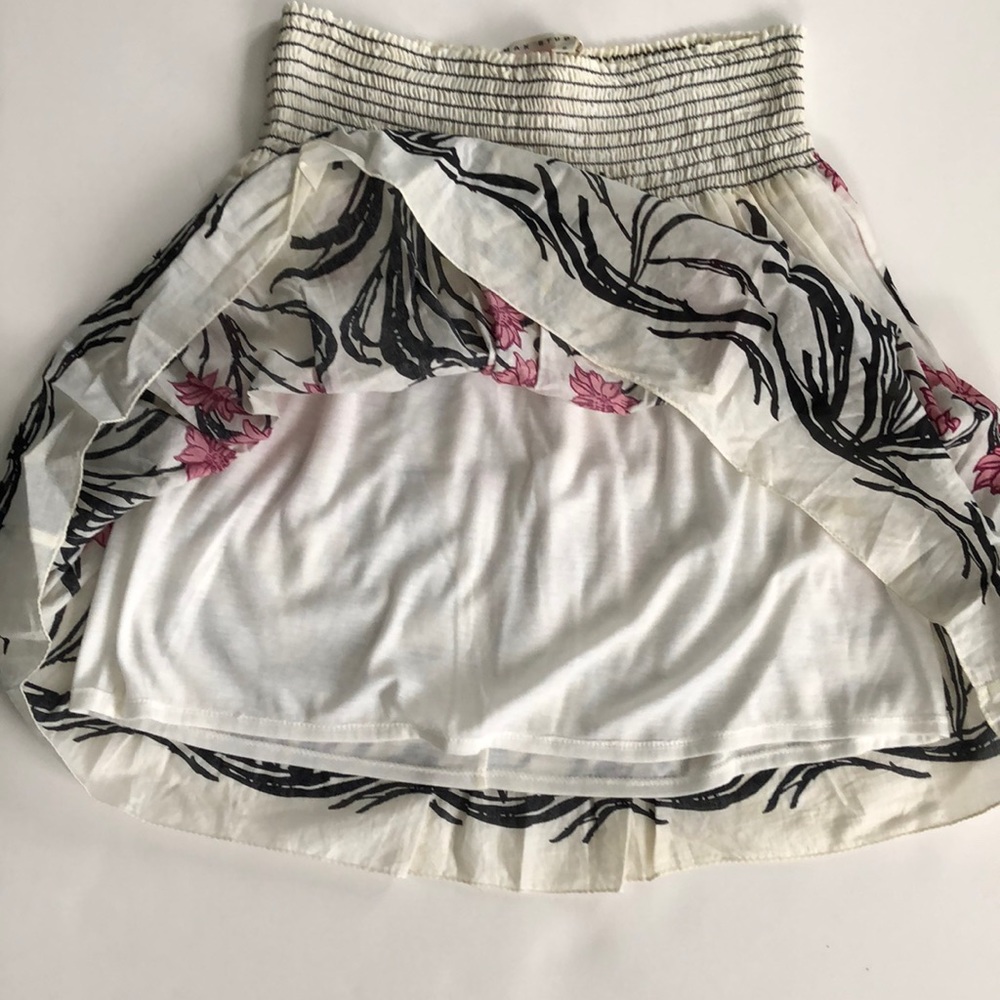 Max Studio, Ivory, Pink and Brown Floral Skirt - Picture 2 of 6